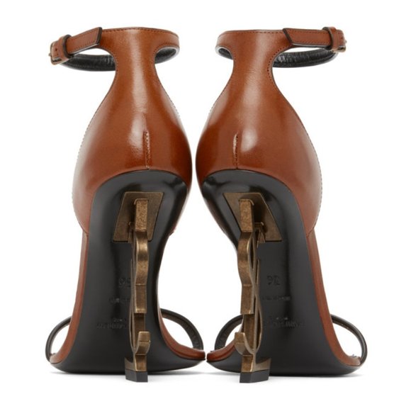 Saint Laurent (YSL) Brown Opyum Heeled Sandals - Picture 2 of 7